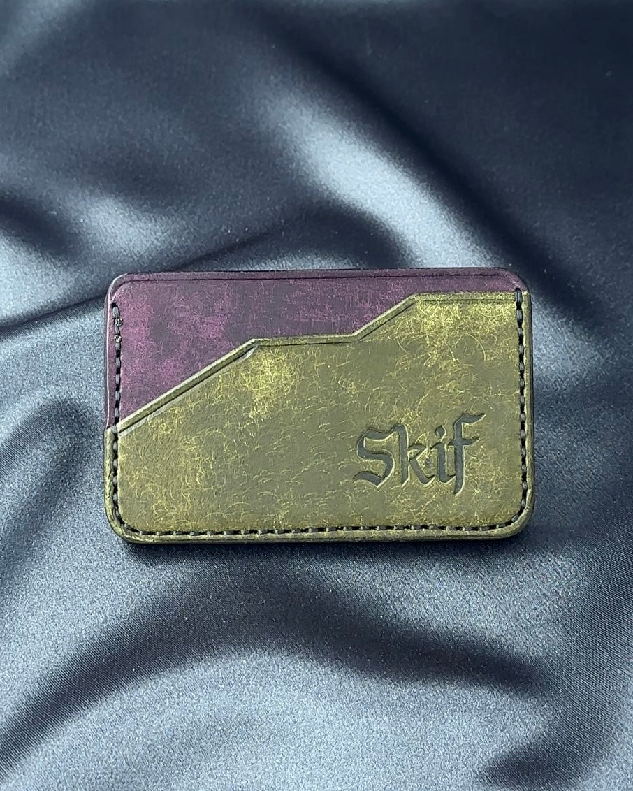 leather card holder front view  EDGE model