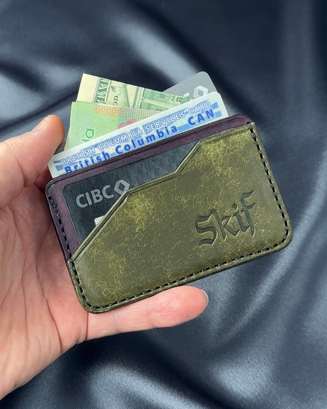 leather card holder cash and cards capacity EDGE model