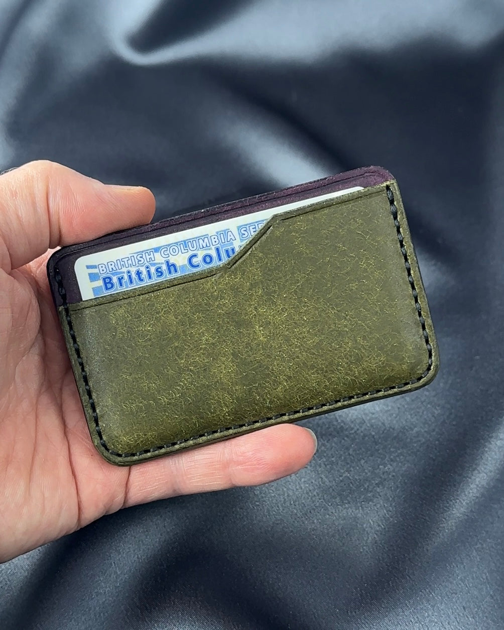 leather card holder back side card slot EDGE model