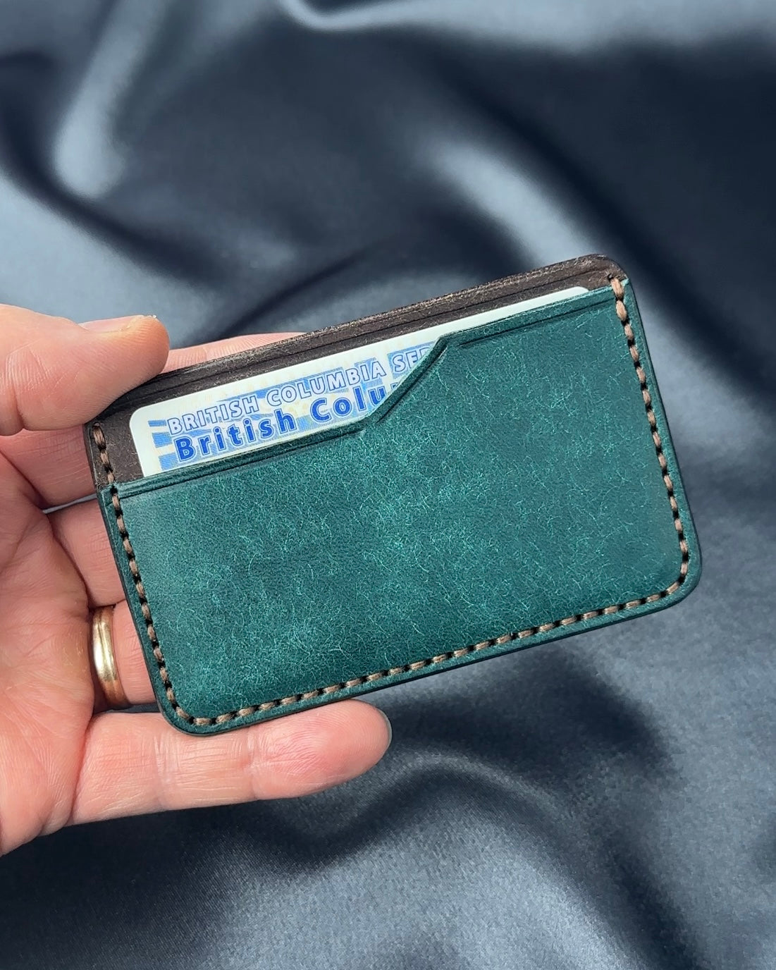 leather card holder back side card slot EDGE model