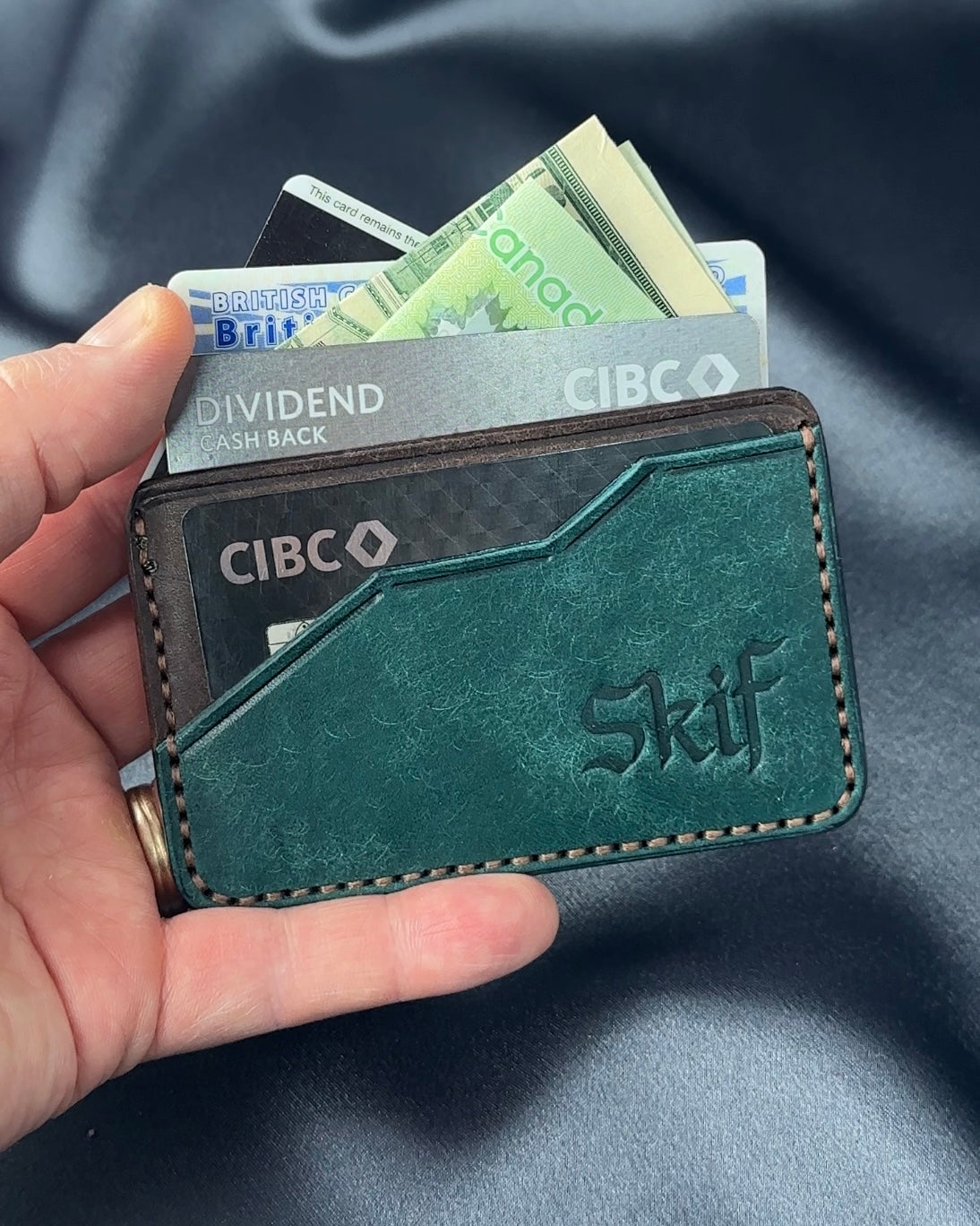 leather card holder cash and cards capacity EDGE model
