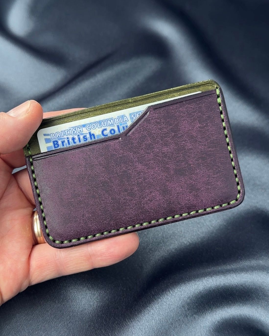 leather card holder back side card slot EDGE model