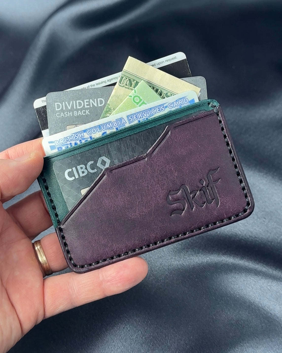 leather card holder cash and cards capacity EDGE model