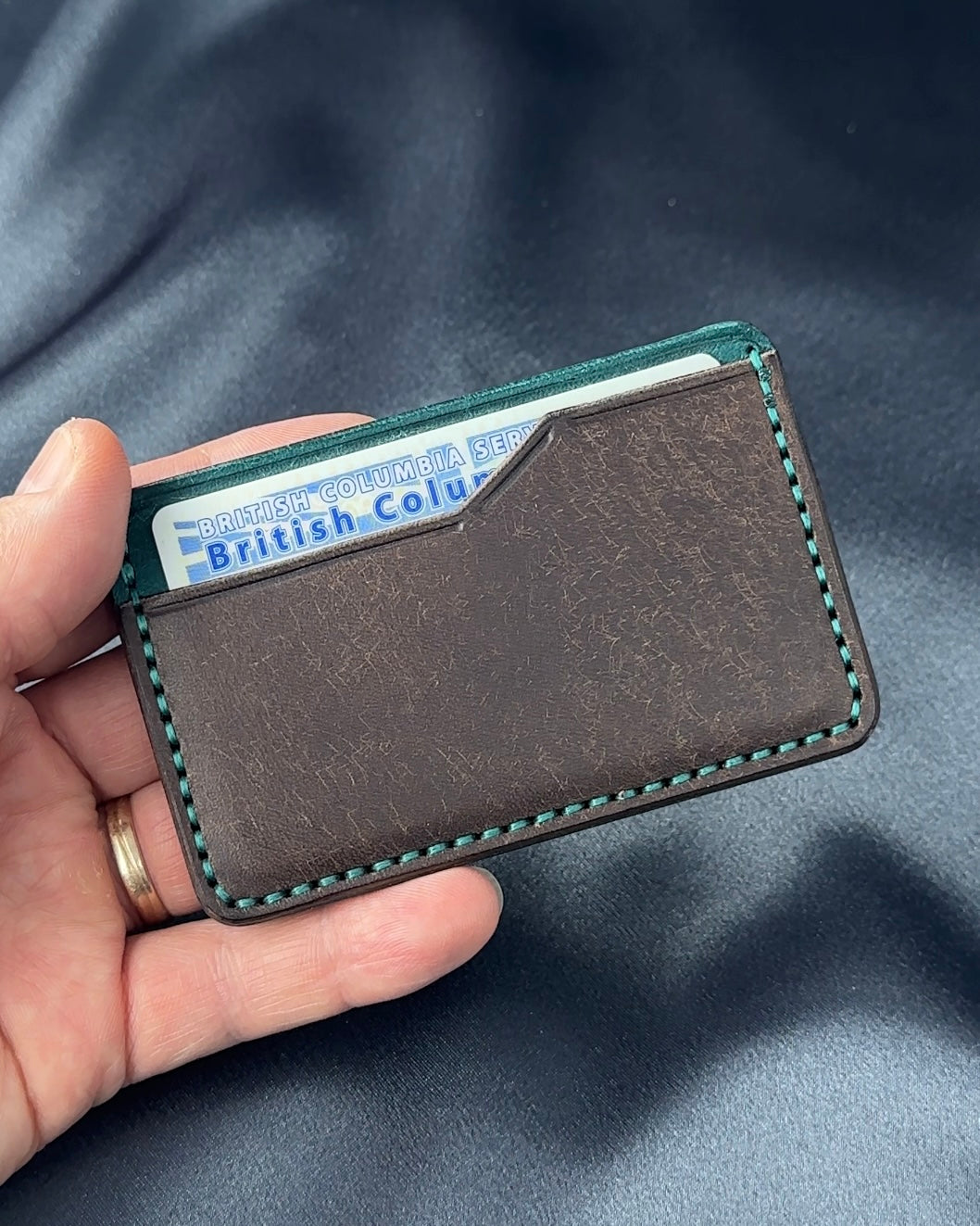 leather card holder back side card slot EDGE model