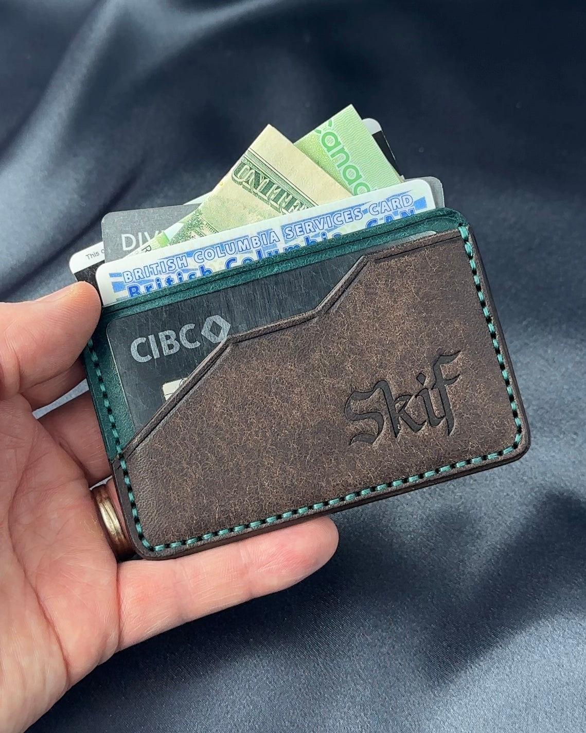 leather card holder cash and cards capacity EDGE model
