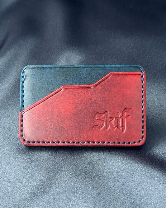 leather card holder front view  EDGE model