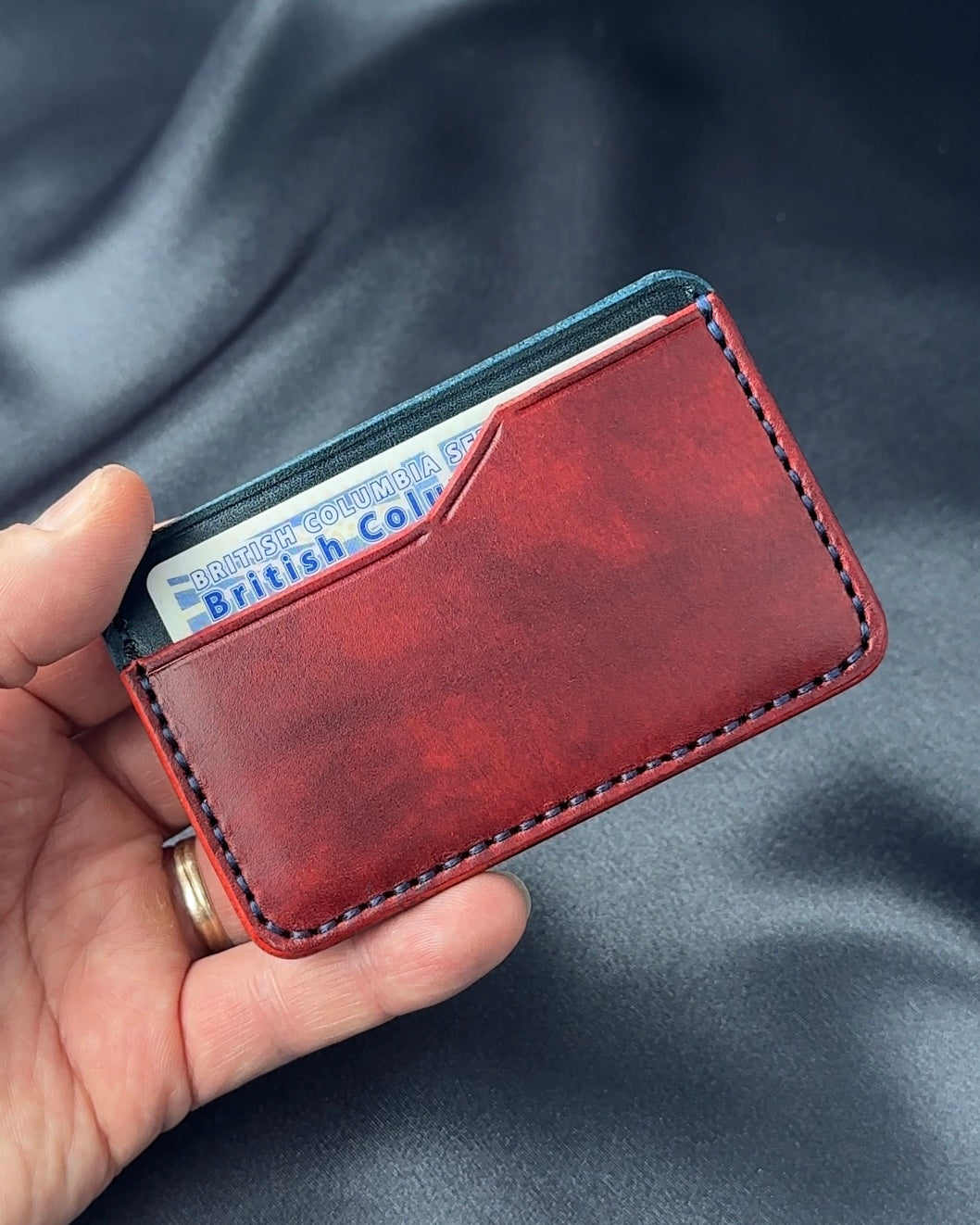 leather card holder back side card slot EDGE model
