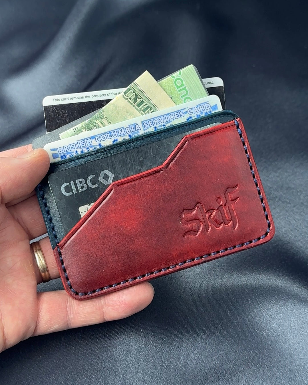 leather card holder cash and cards capacity EDGE model