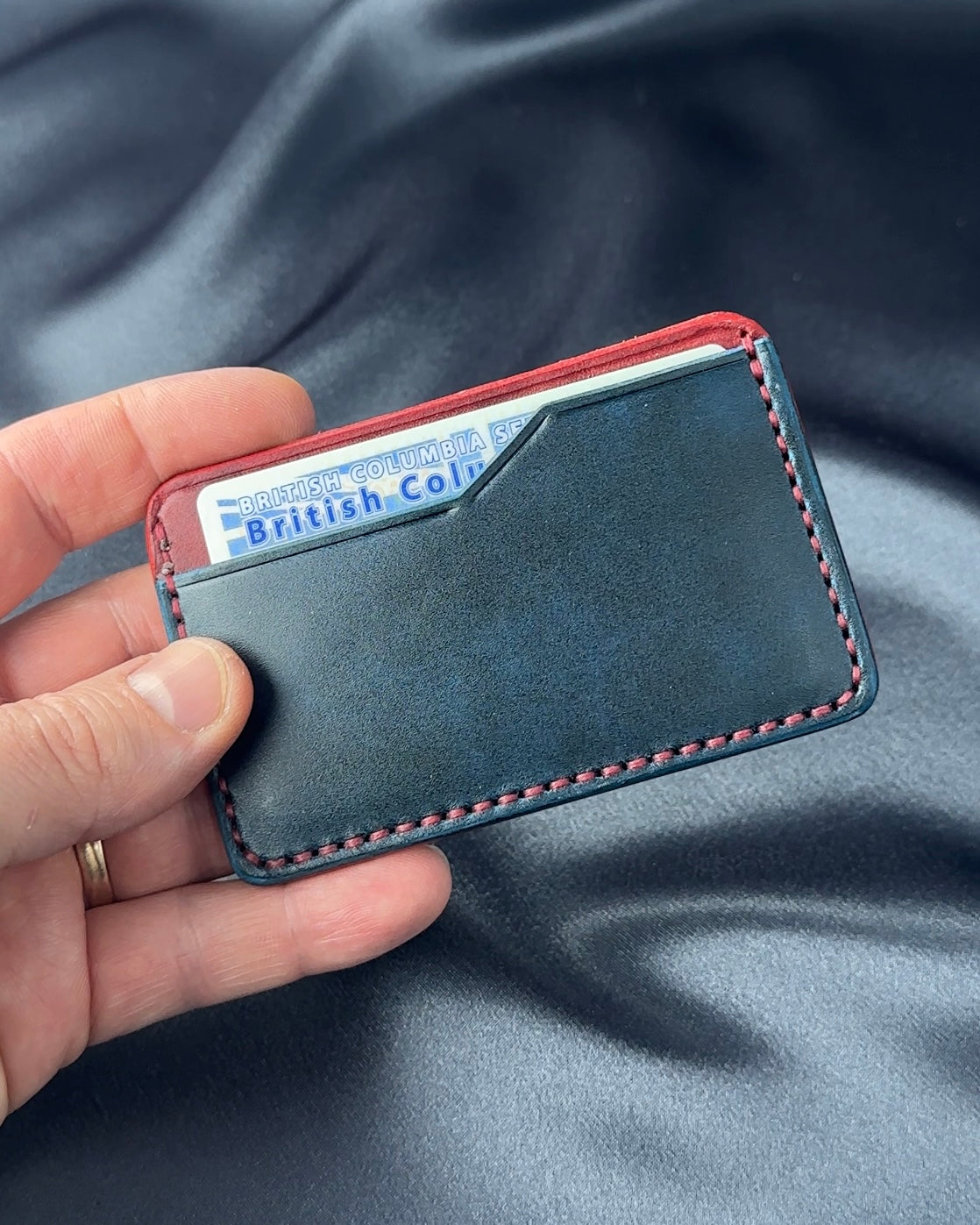 leather card holder back side card slot EDGE model