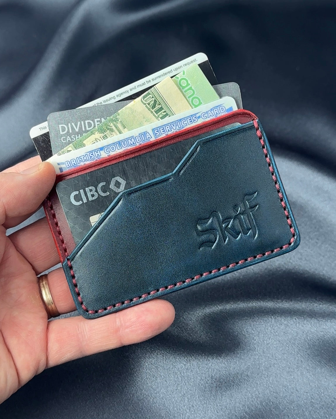leather card holder cash and cards capacity EDGE model